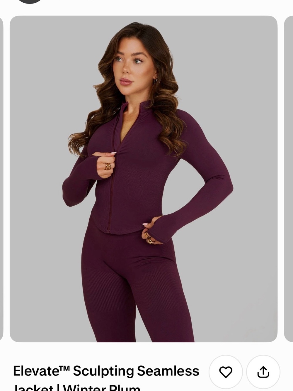 Elevate™ Sculpting Seamless Jacket - Winter Plum. SET